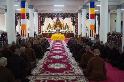 HT. Thích Bảo Nghiêm giáo giới cho tại Đại giới đàn Trí Hải 2023